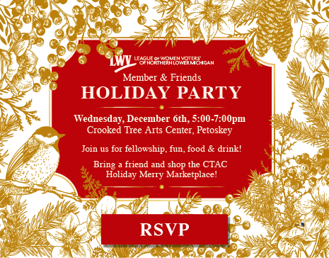 holiday invite red gold wildlife theme