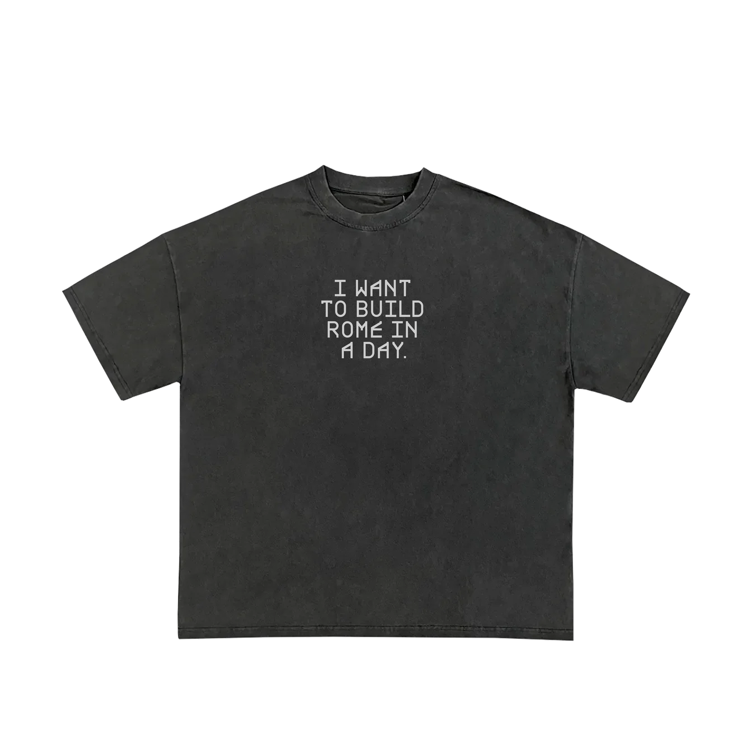 I WANT TO BUILD ROME IN A DAY embroidered tee