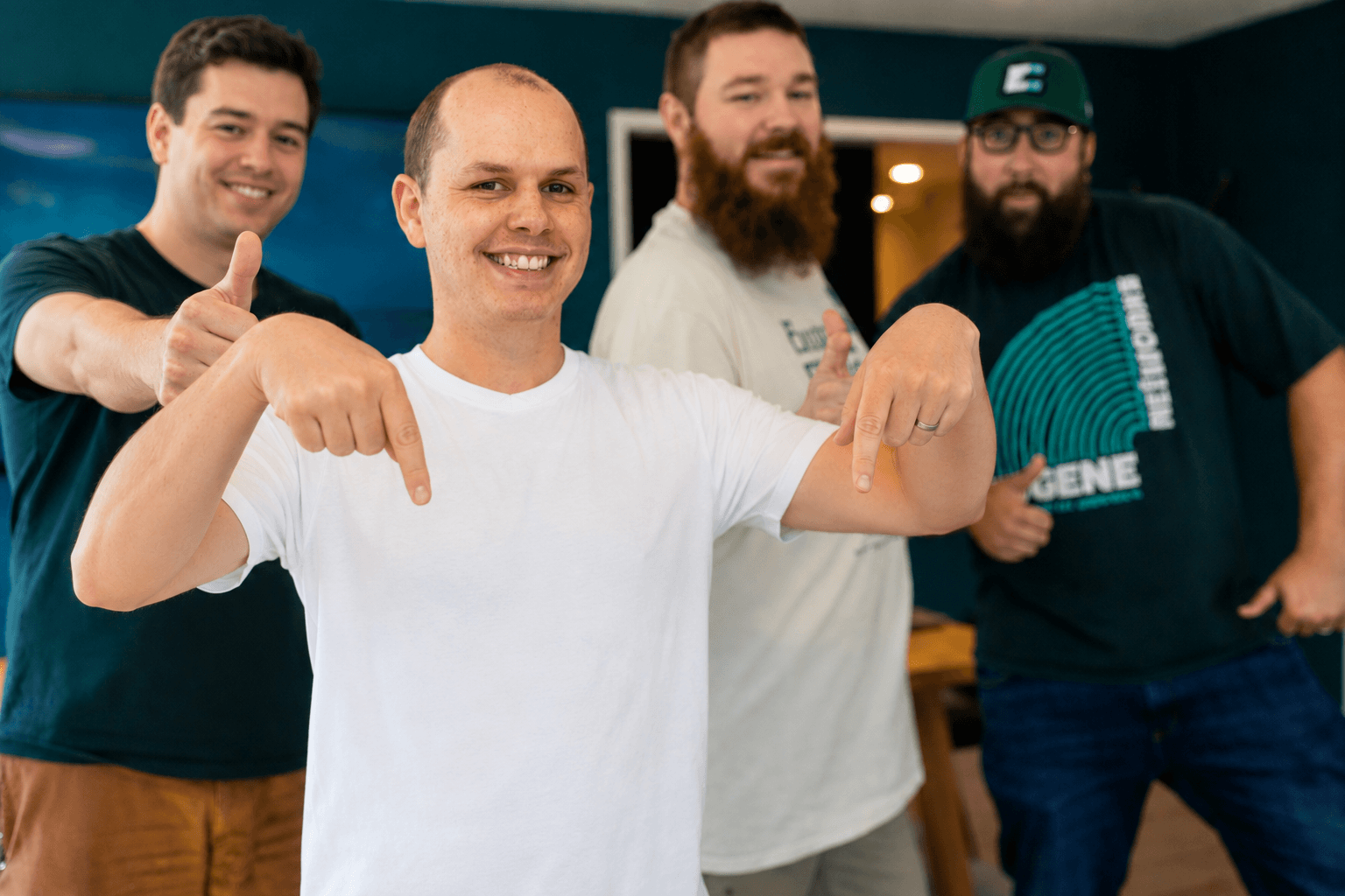 The Eugene Networks team pointing toward the next step.