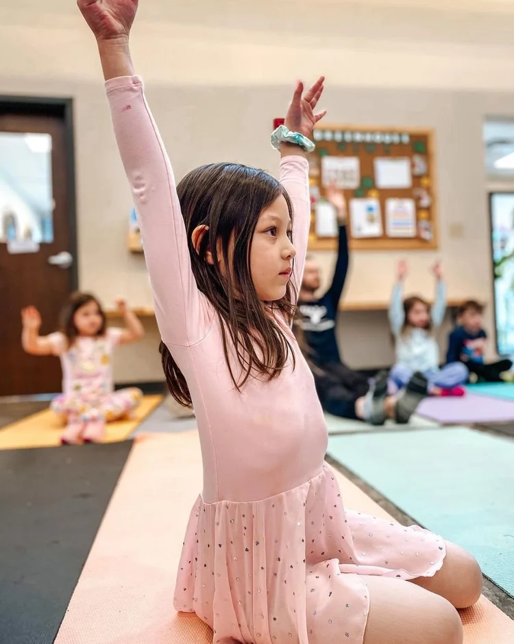 Pre-K children in a movement activity