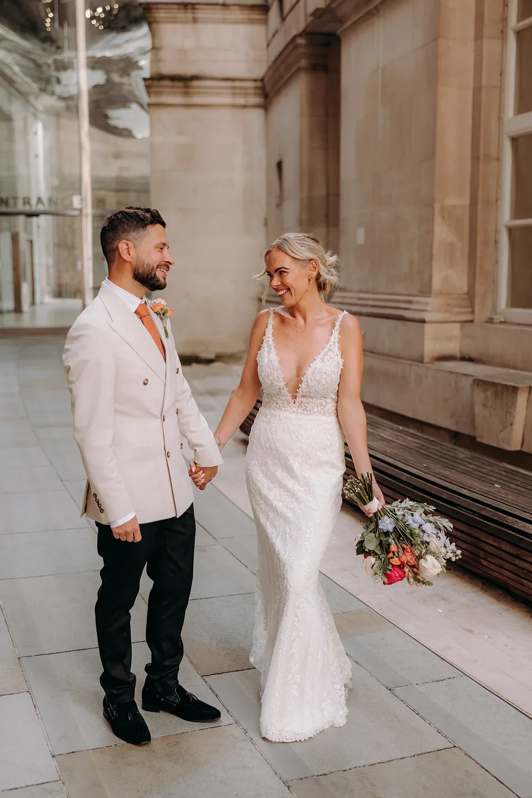 Natural Manchester wedding portrait