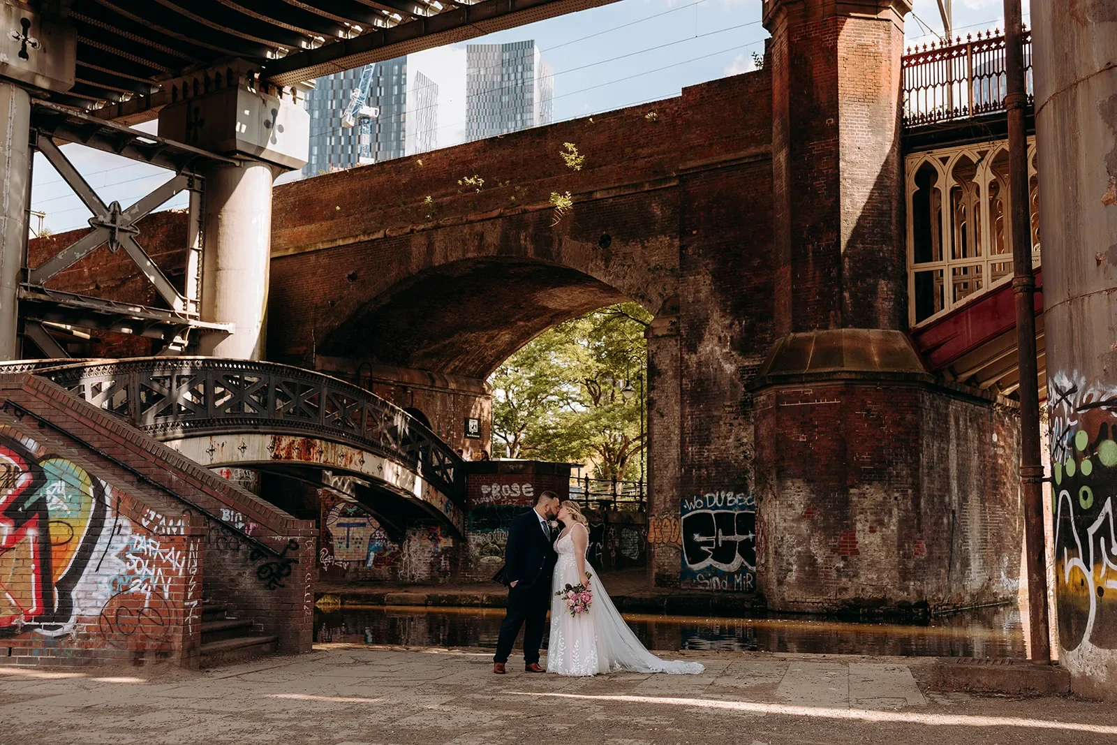 Natural wedding photography at Castlefield Rooms Manchester