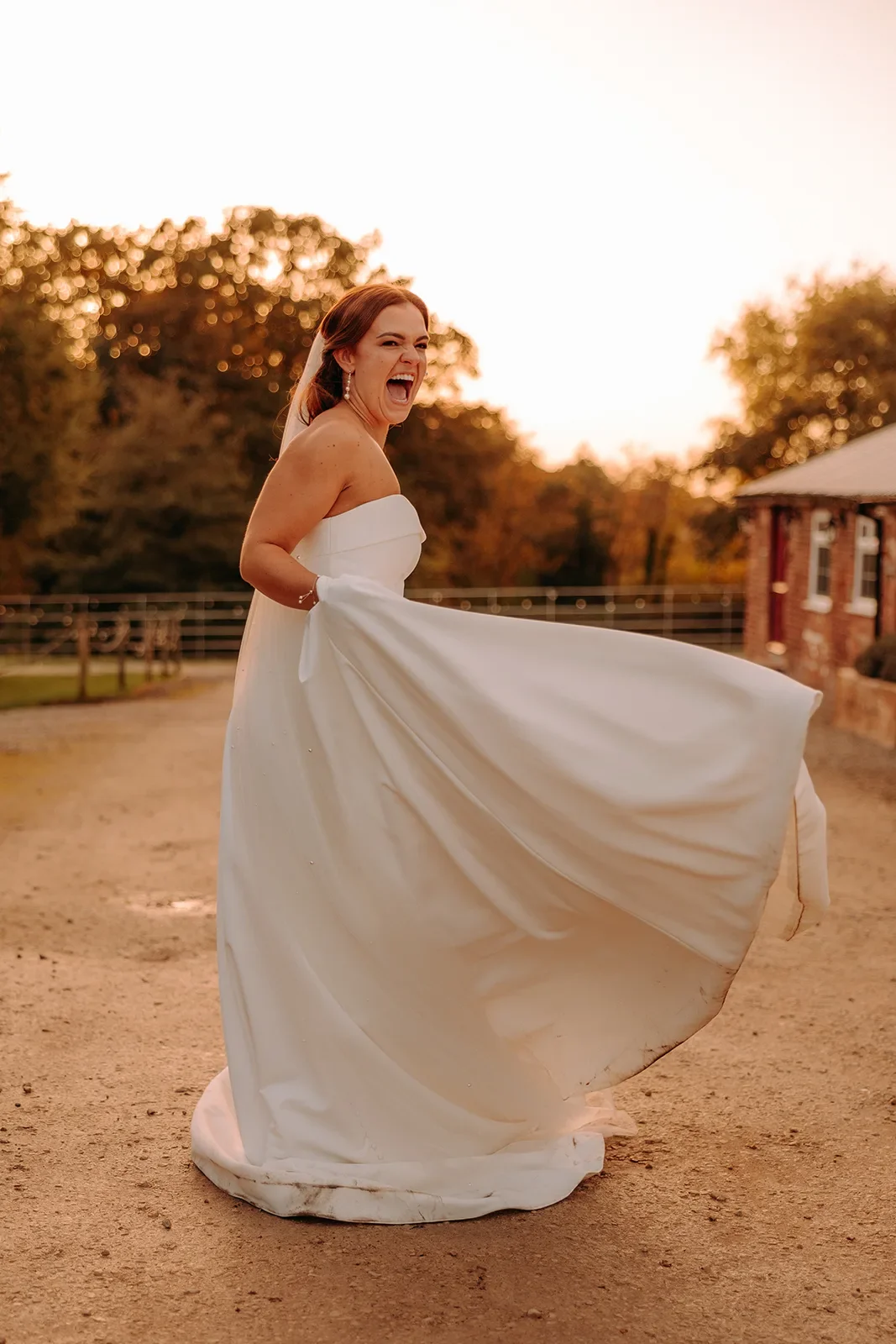 Relaxed wedding photograph at Stock Farm Barn Manchester