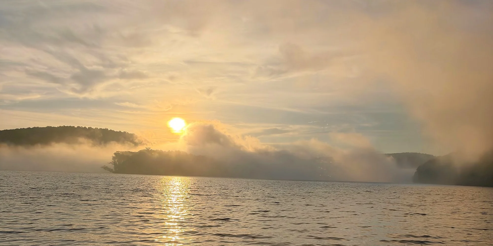 Sunrise and mist over Lake Aldred on the Susquehanna River