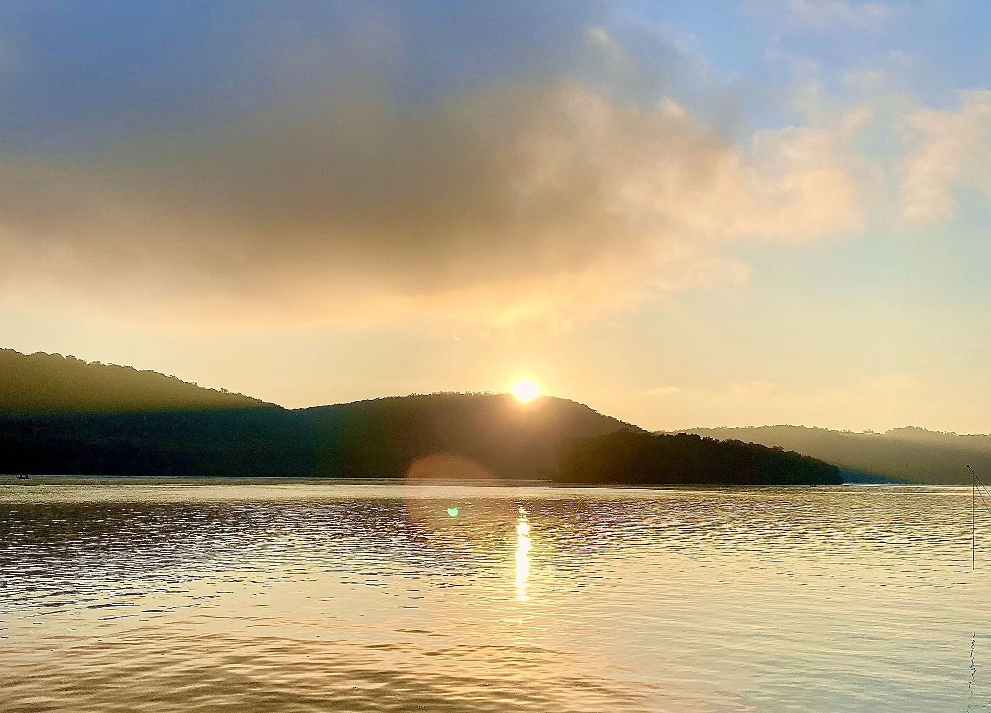 Sunset over the Susquehanna River at Gamler's Riverside Campground in Airville, PA
