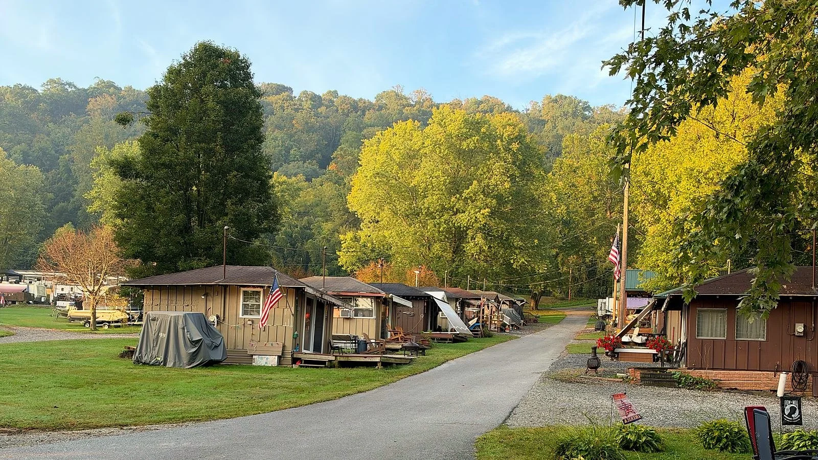 Cabin Row, a road of seasonal cabins at Gamler's