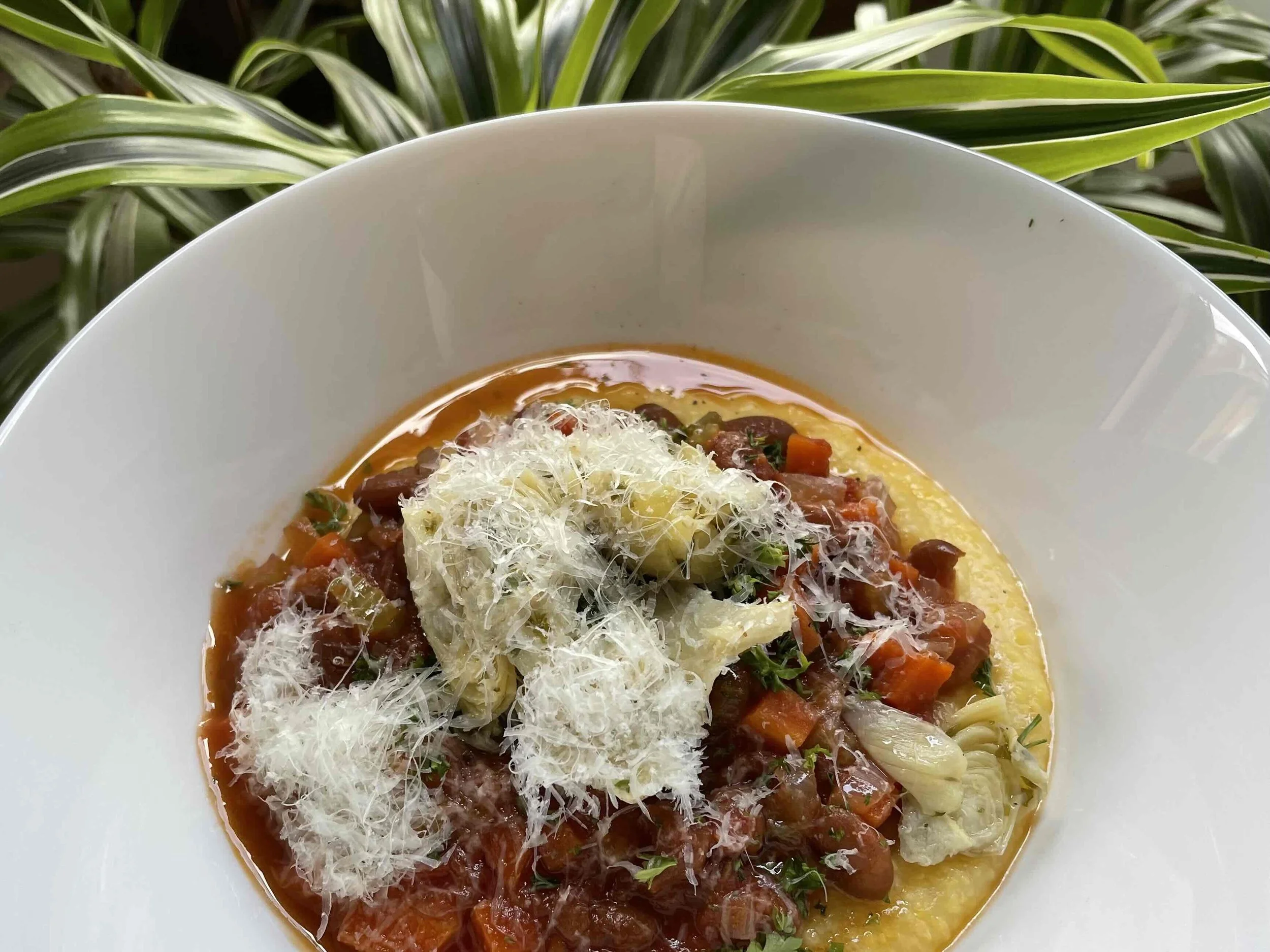 Ayurvedic food — polenta with vegetables