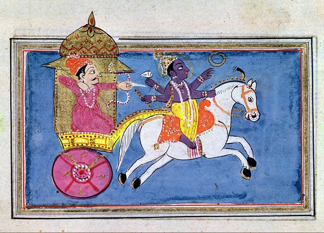Arjuna and Krishna — Bhagavad Gita