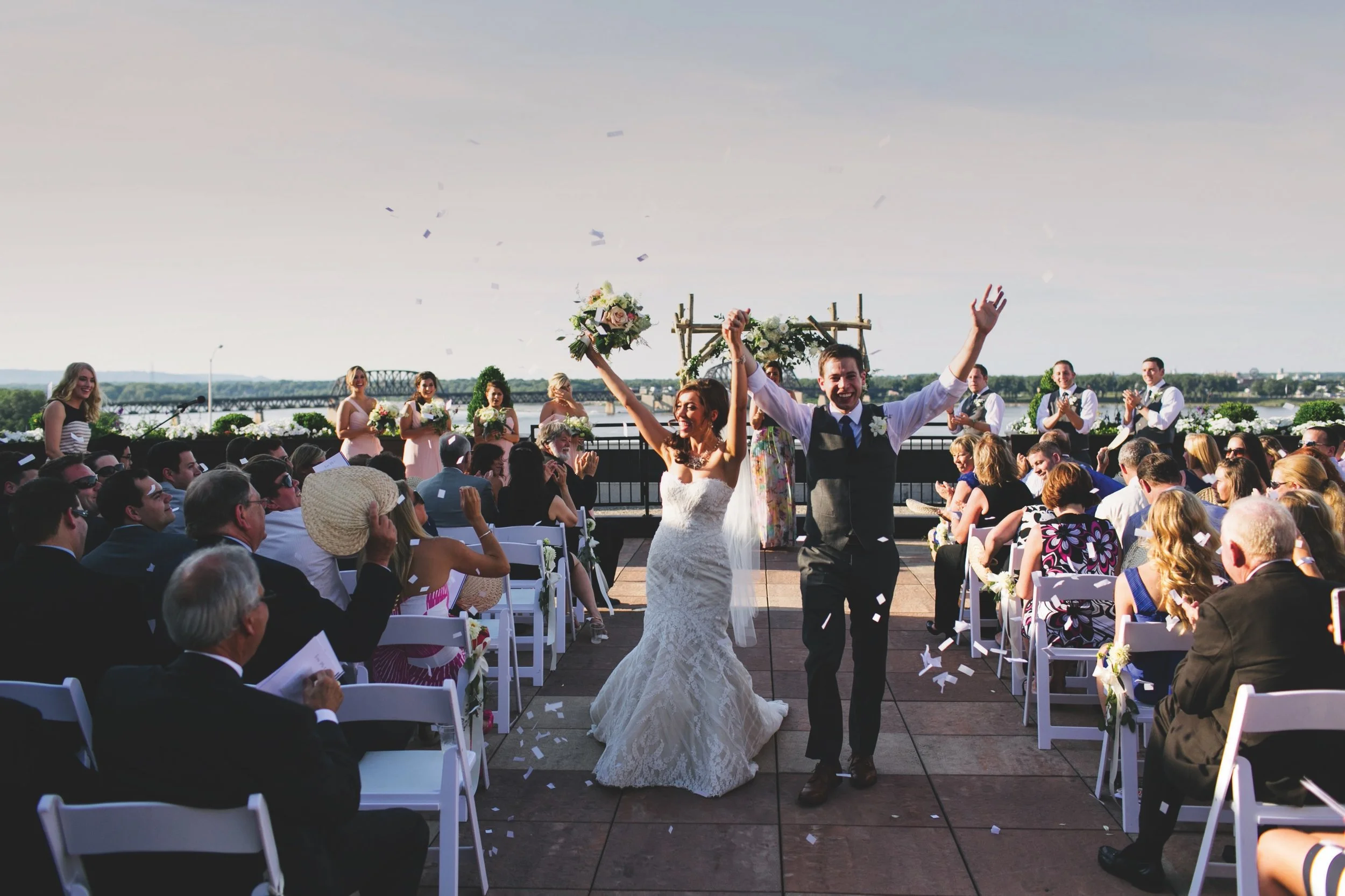 A wedding ceremony at the Frazier History Museum