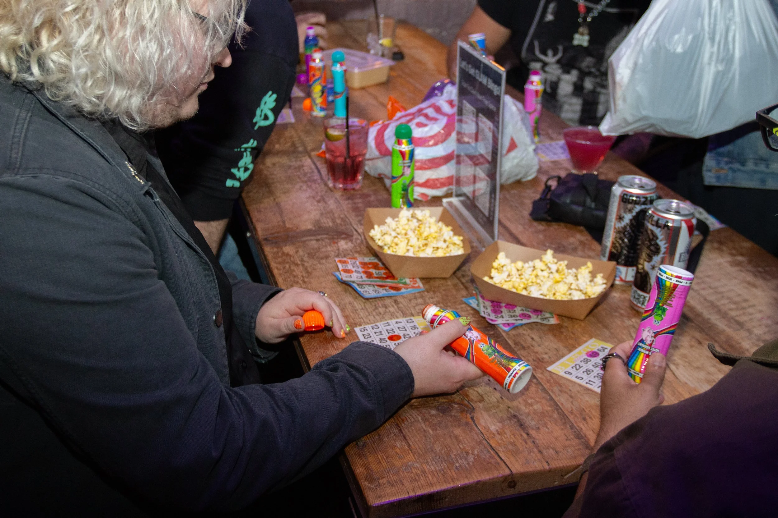 Electronic darts and shuffleboard at Meeting House Tavern Chicago game bar