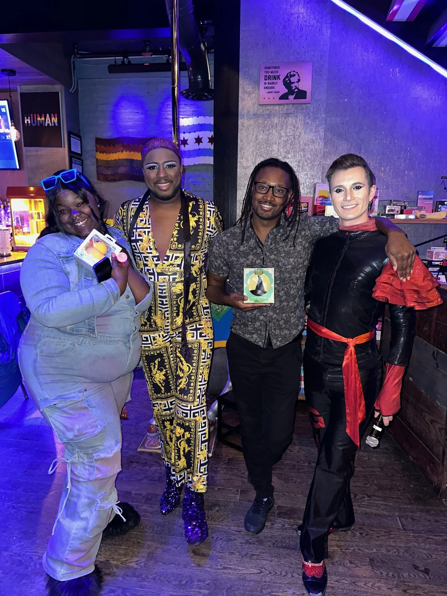 Bingo night winners at Meeting House Tavern weekly events in Andersonville Chicago