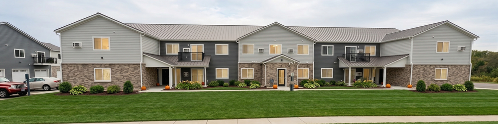 Greenfield Estates — building front banner