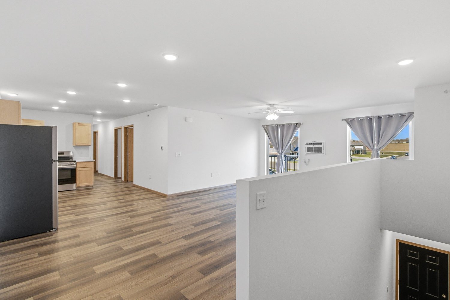 Greenfield Estates 2 bedroom upper — open layout with stairs
