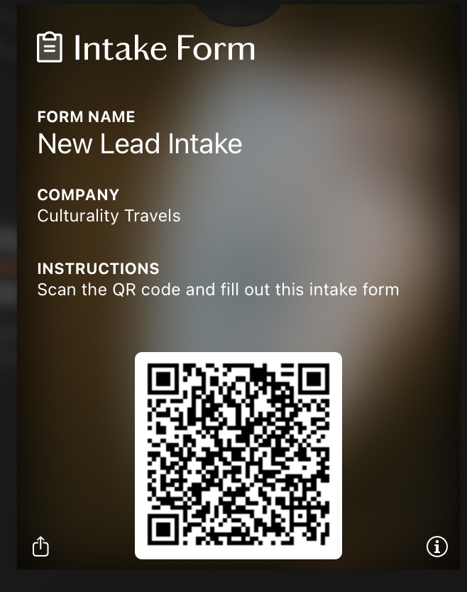 Scan to open the Culturality new lead intake form