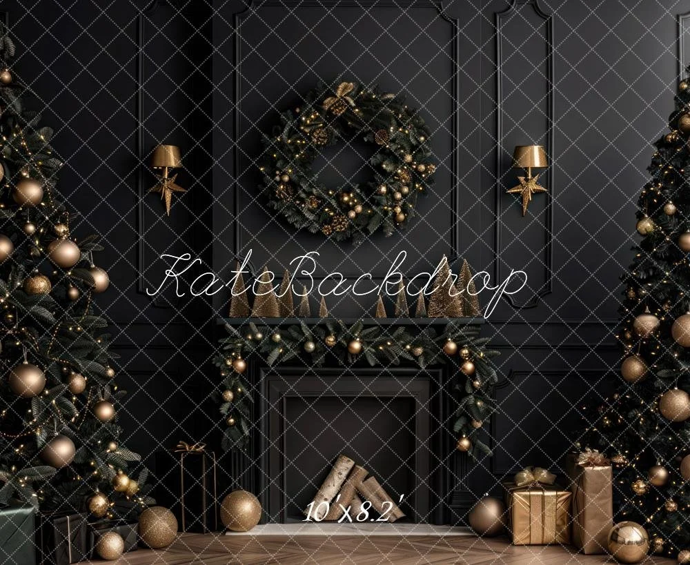 Classic Black & Gold Hearth Set