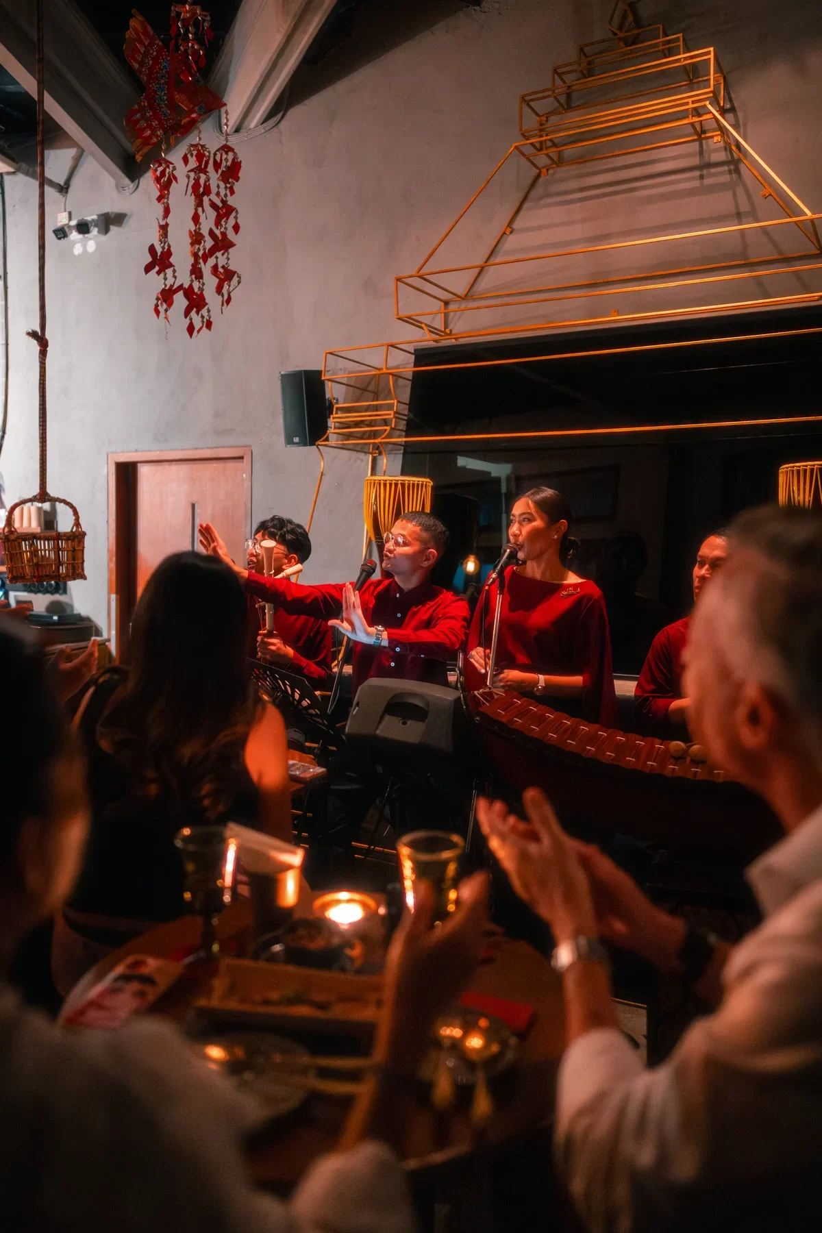 Traditional musicians performing for guests at TEP BAR