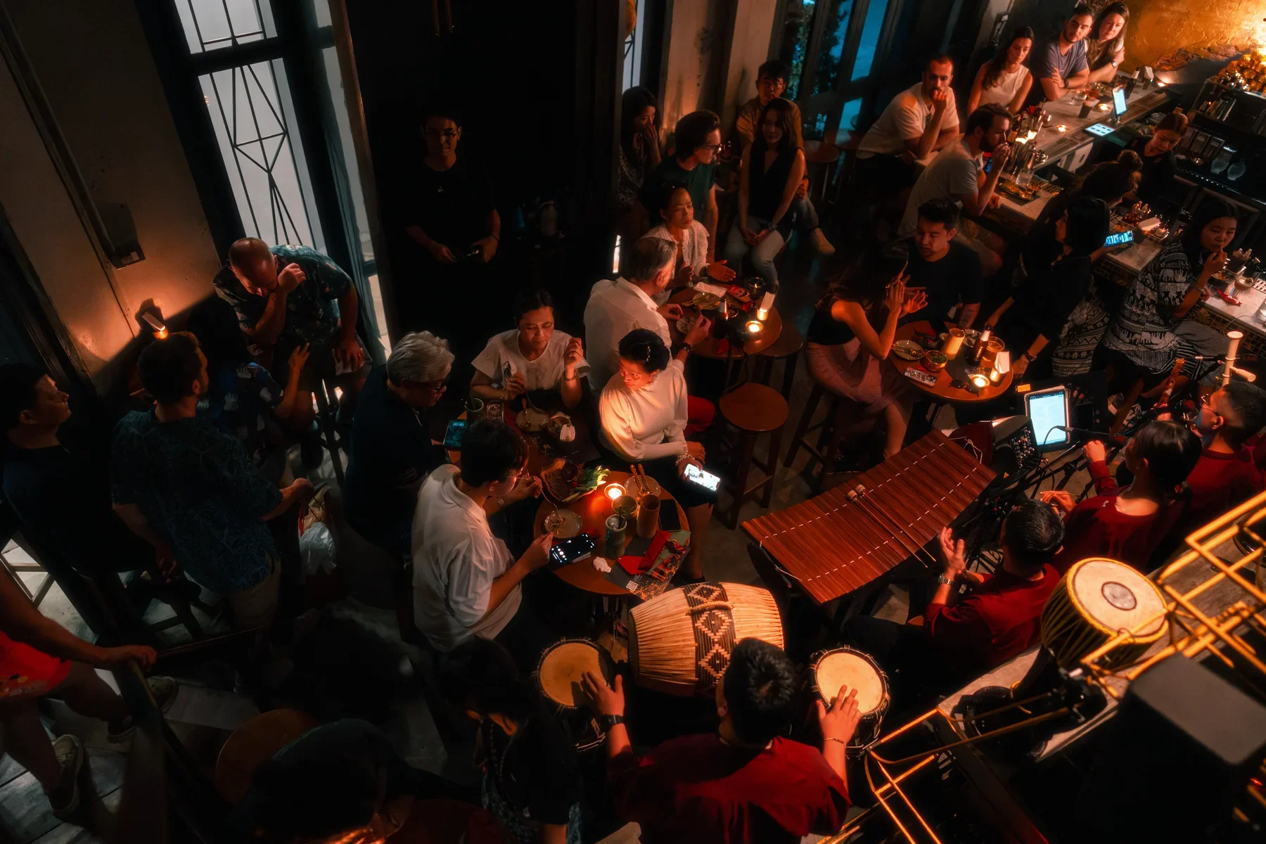 Live music night filling the intimate room at TEP BAR
