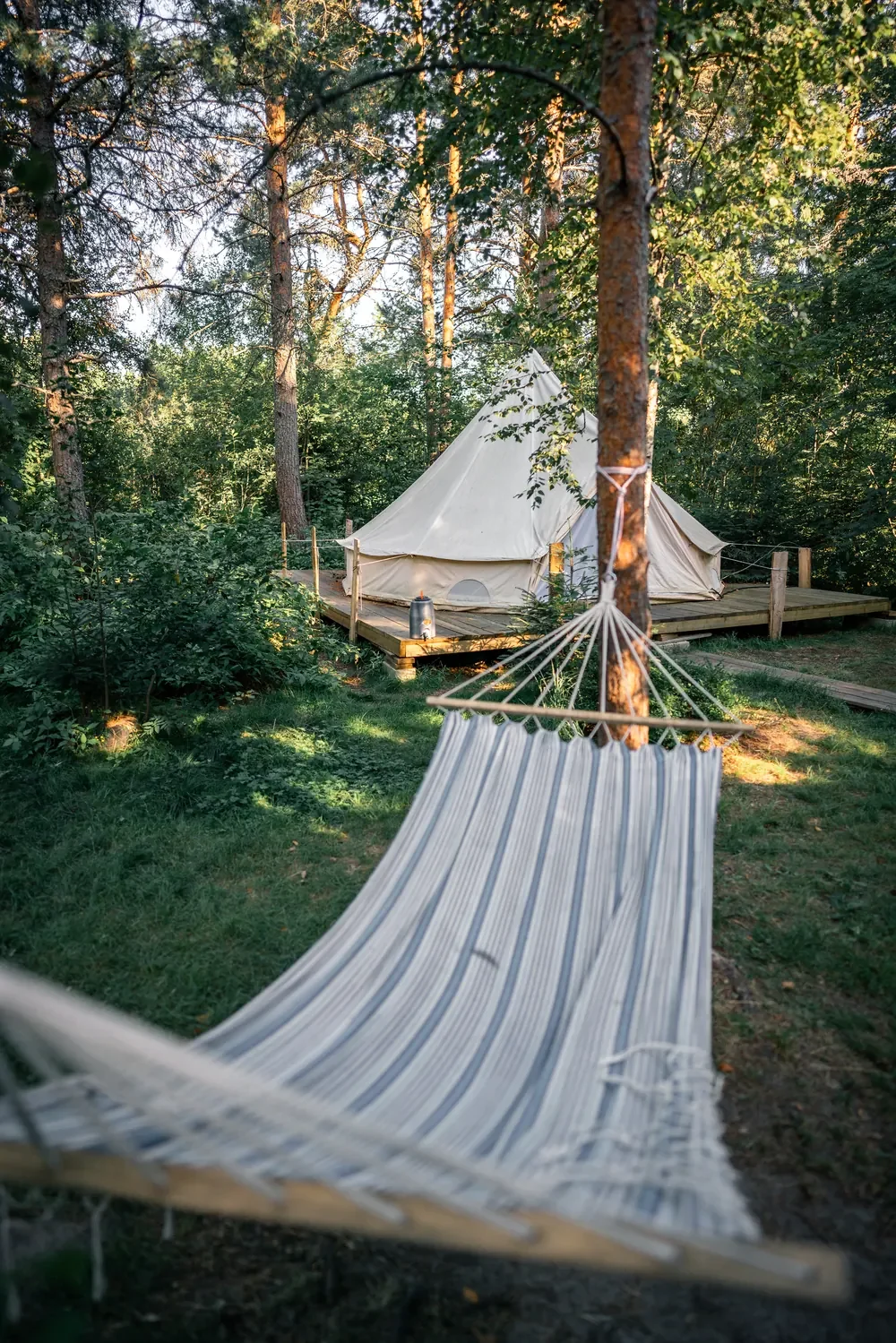 Hammock between the trees at Sfera eco-camping