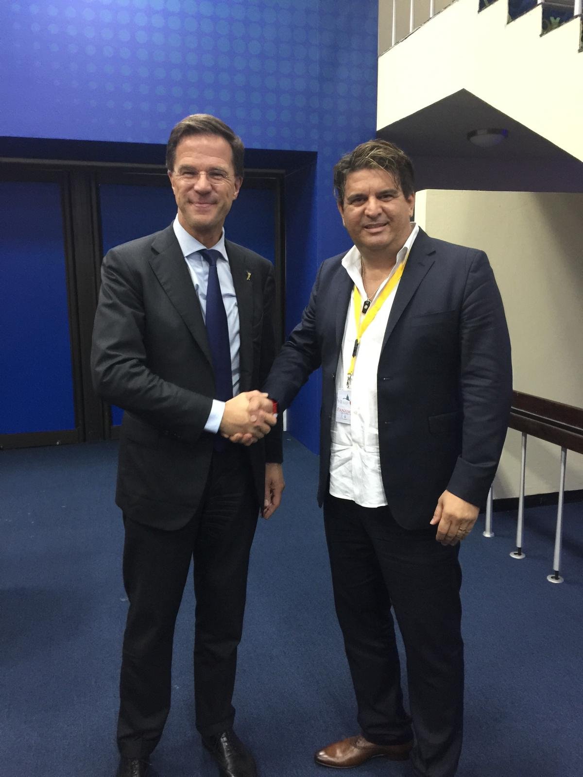 Moshe Segebre with NATO Secretary General Mark Rutte