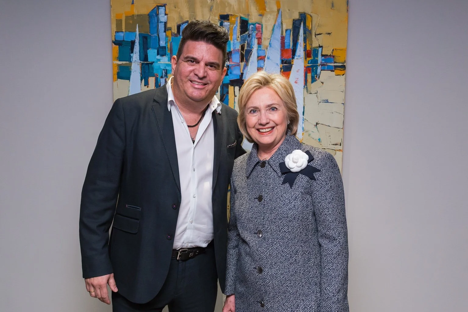 Moshe Segebre with Hillary Clinton
