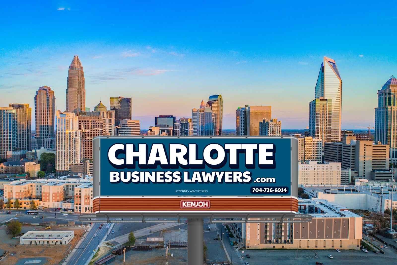 Charlotte skyline at dusk