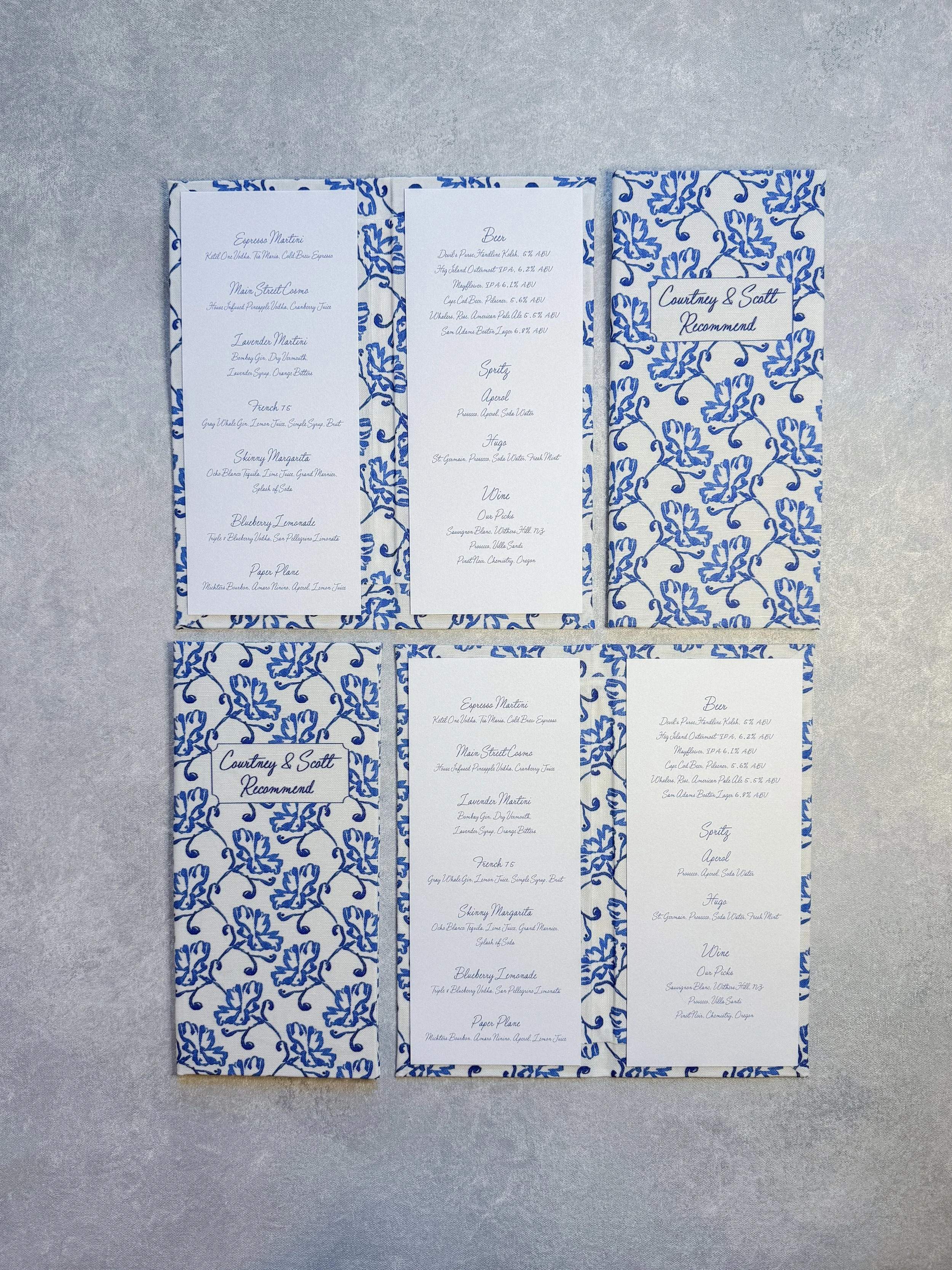 Day-of wedding stationery by Lily & Kay Studio