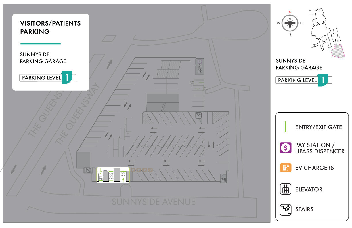 St. Joseph's Health Care Toronto Sunny Side Parking Garage Map