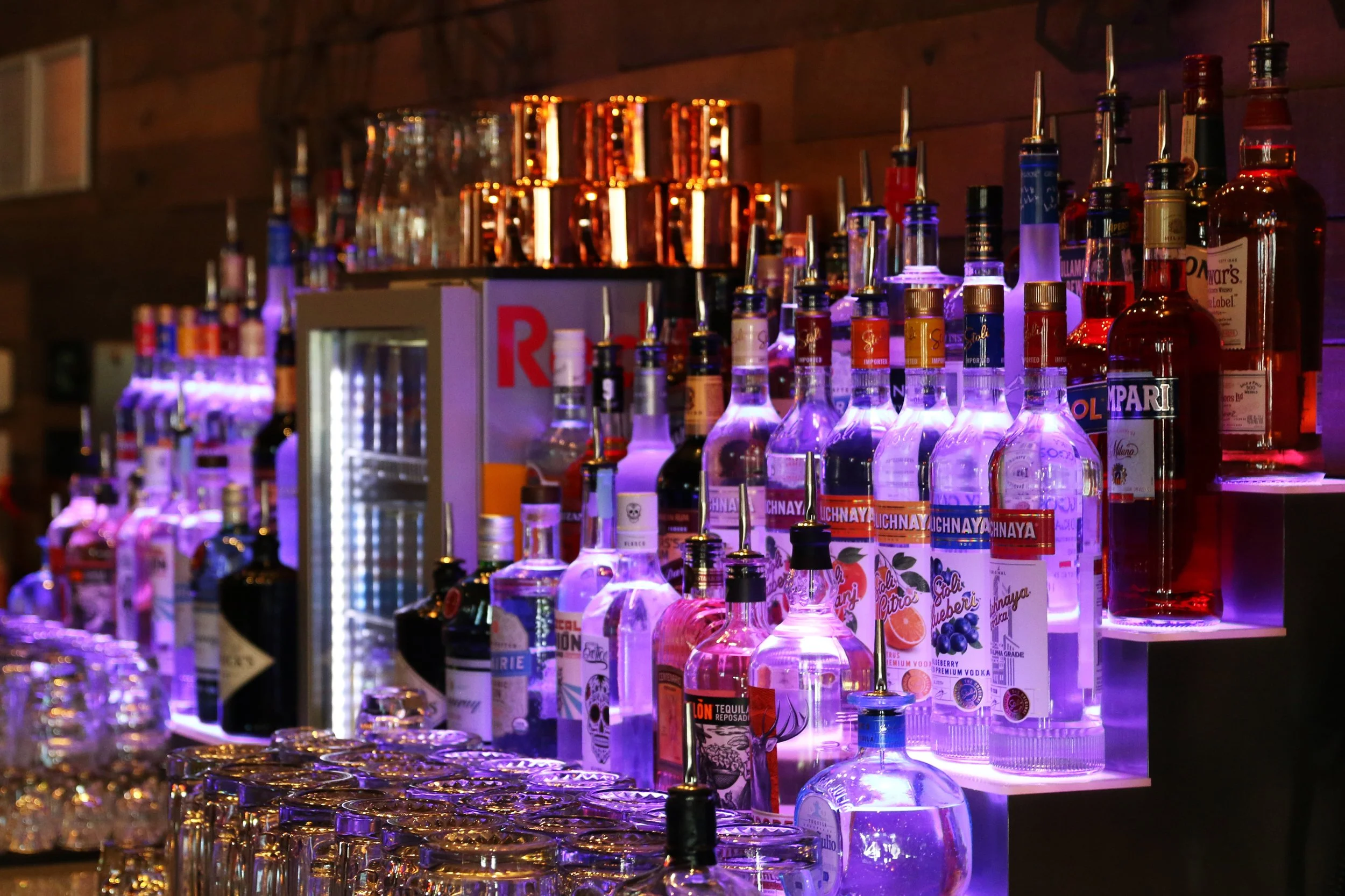 Bar bottles at The SoFo Tap - daily drink specials and happy hour deals in Andersonville, Chicago
