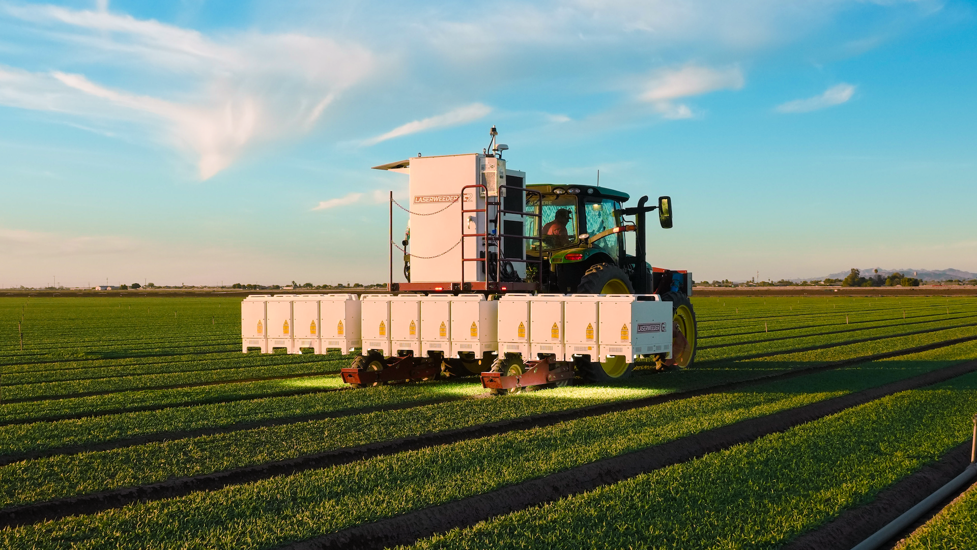 LaserWeeder G2 weeding spinach in Yuma