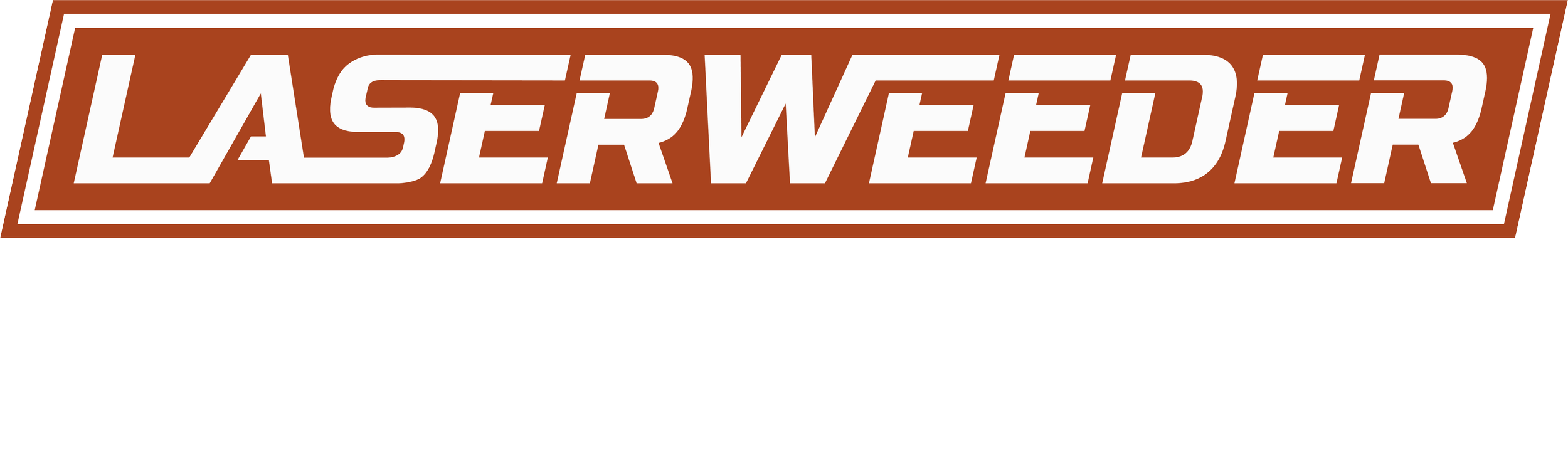 LaserWeeder G2 Logo Stacked Red + White