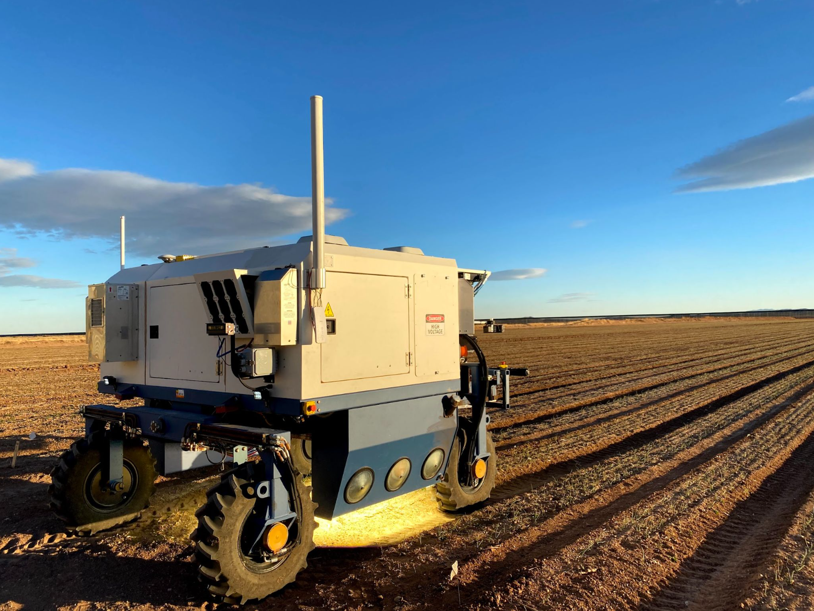 Veggie autonomous prototype at dusk