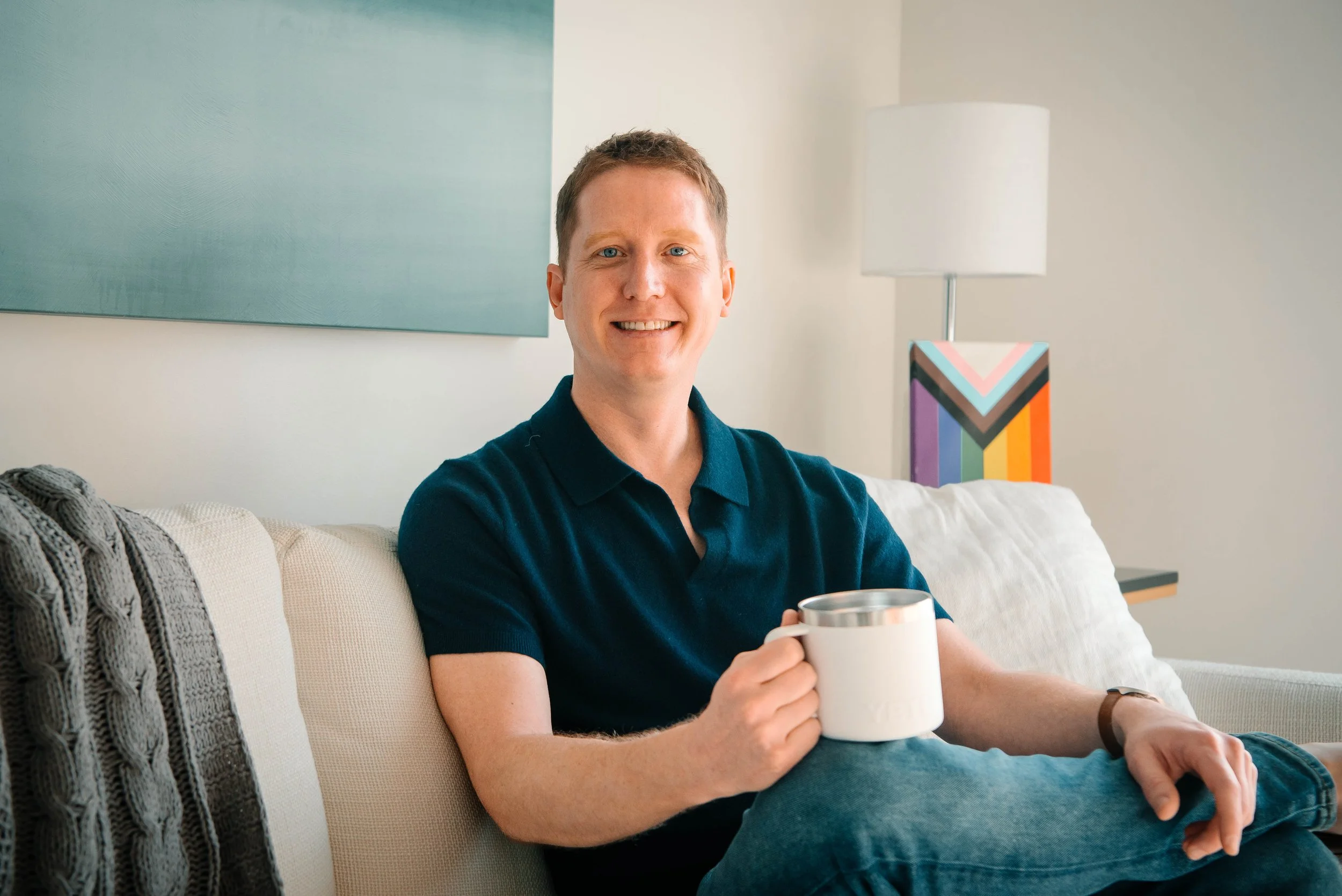 Eric Sullivan with coffee mug