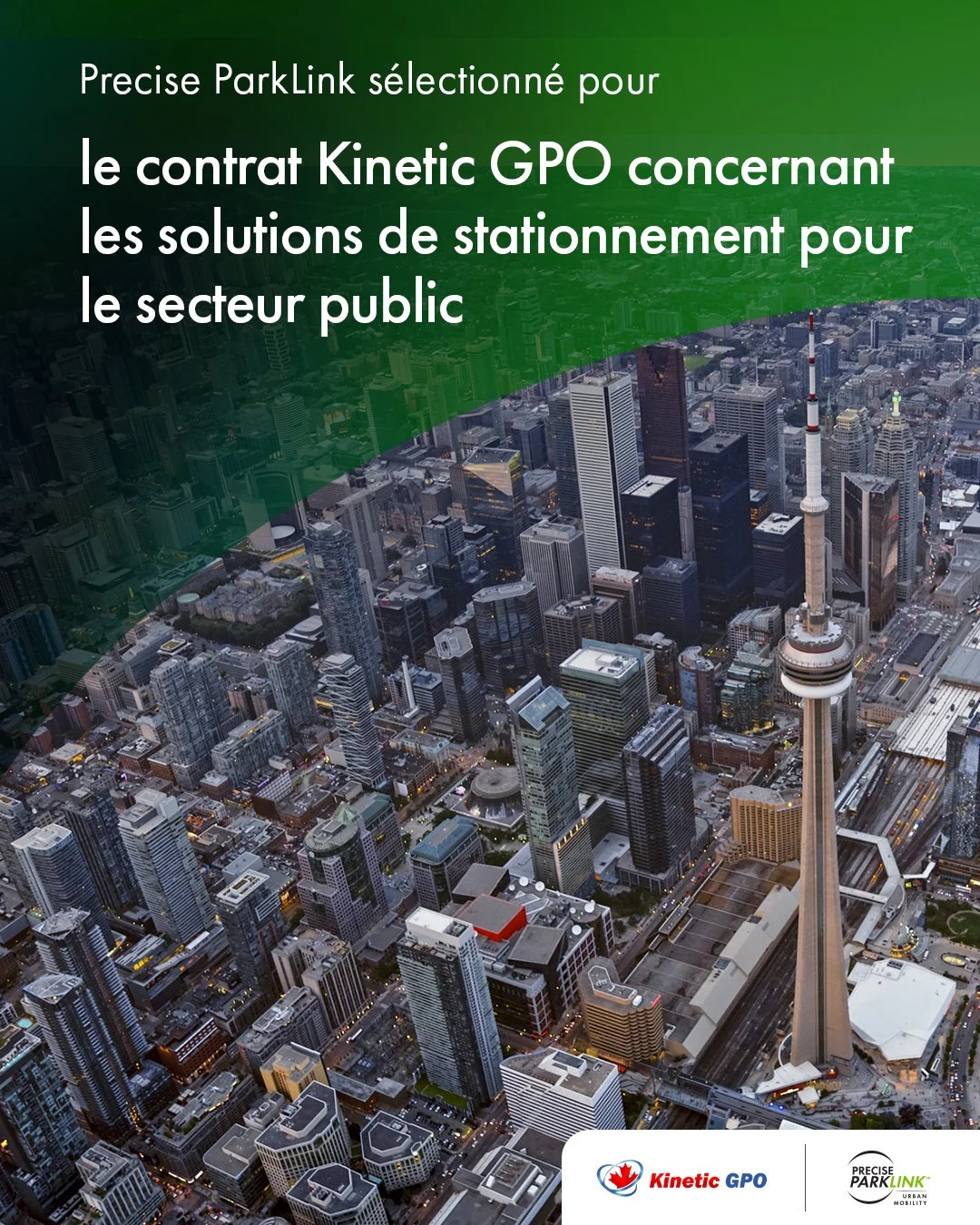 Precise ParkLink sélectionné pour le contrat Kinetic GPO concernant les solutions de stationnement pour le secteur public