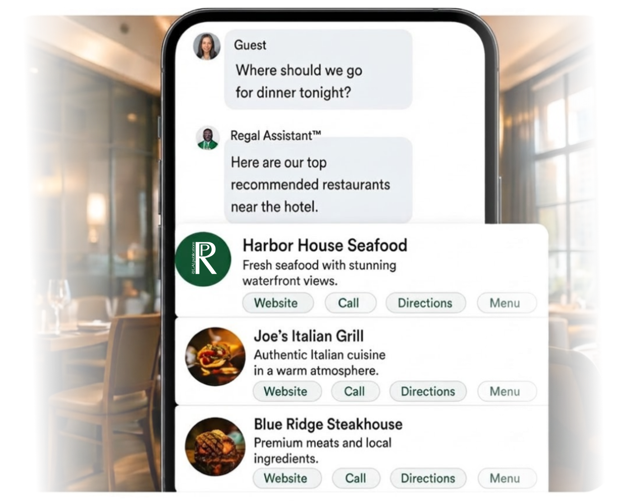 Regal Assistant local recommendations
