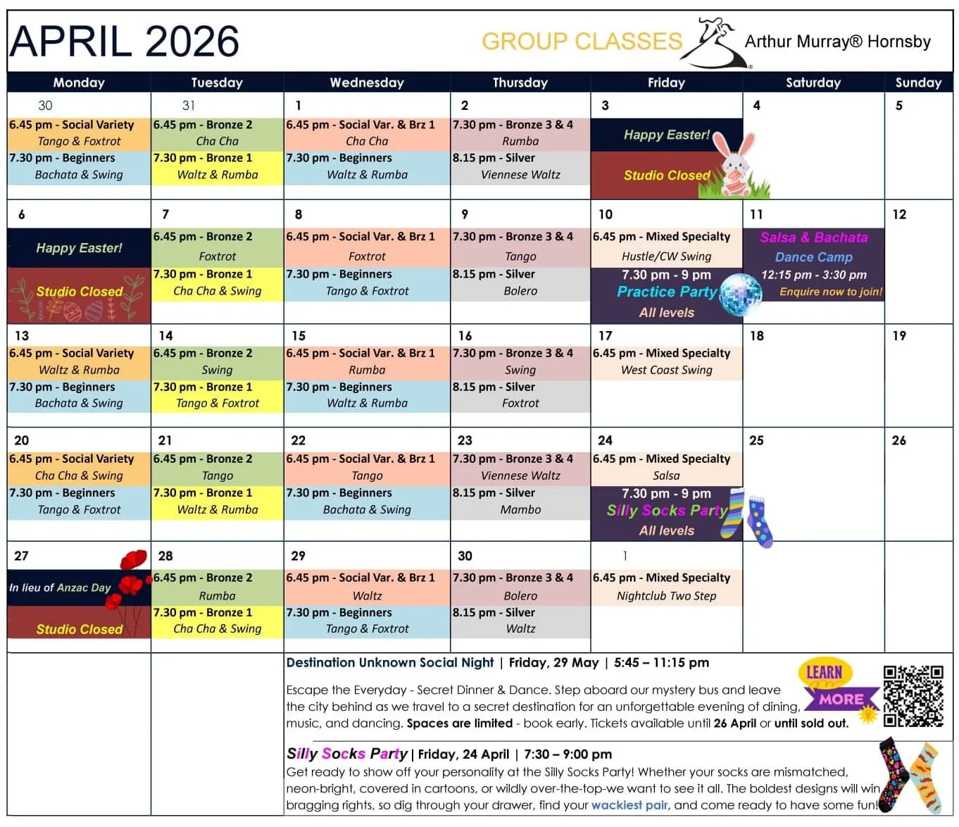 April Schedule