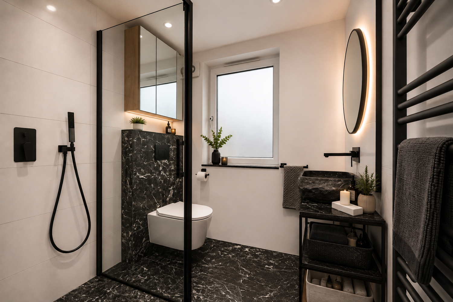 Marble bathroom