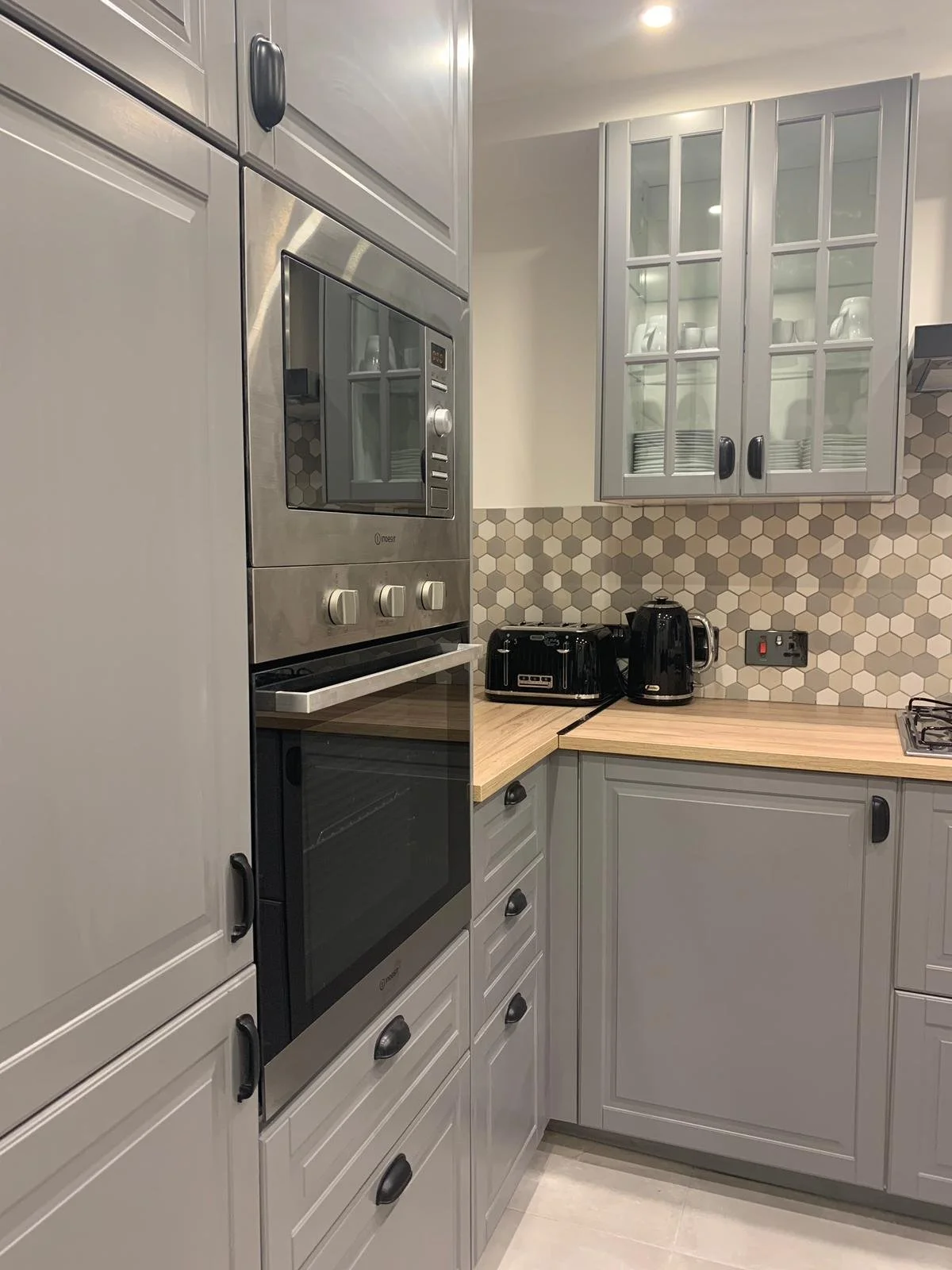 Redesigned kitchen with integrated appliances