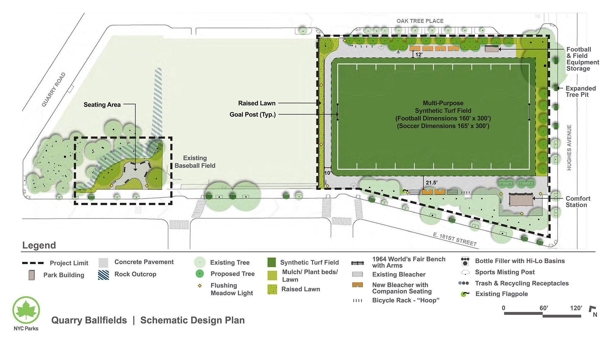Quarry Ballfields Schematic Design Plan
