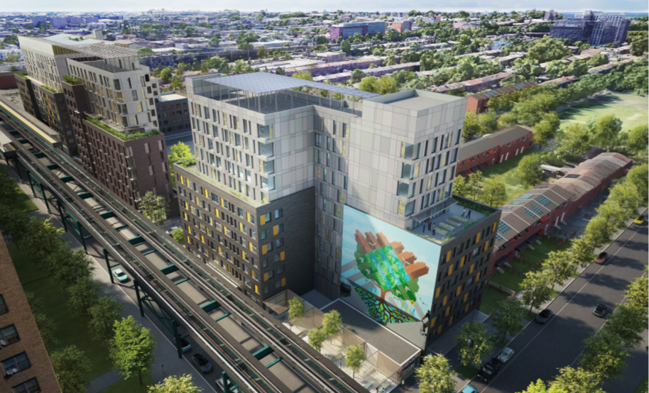 Aerial render of Livonia
