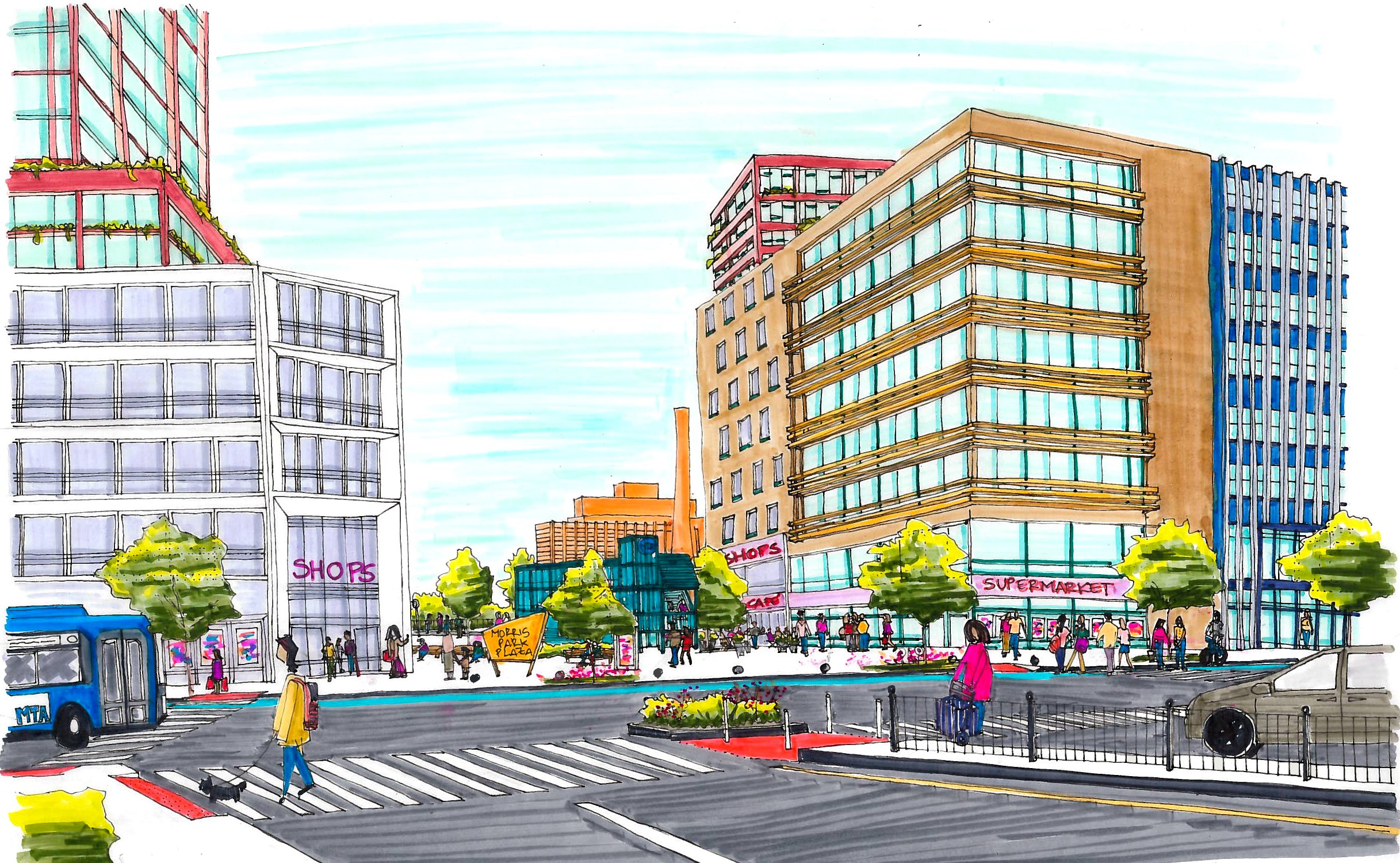 Sketch of Bronx Metro North area