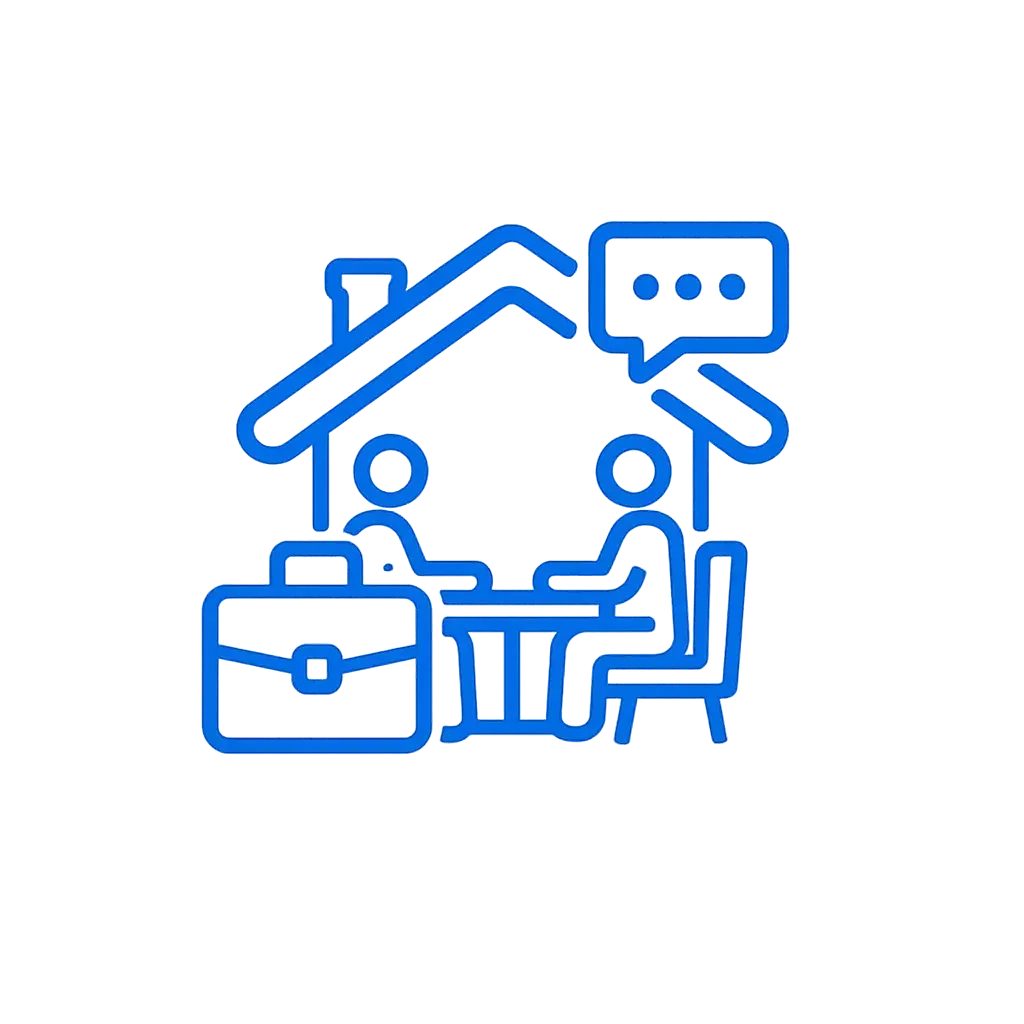 Clients visiting your home for business icon