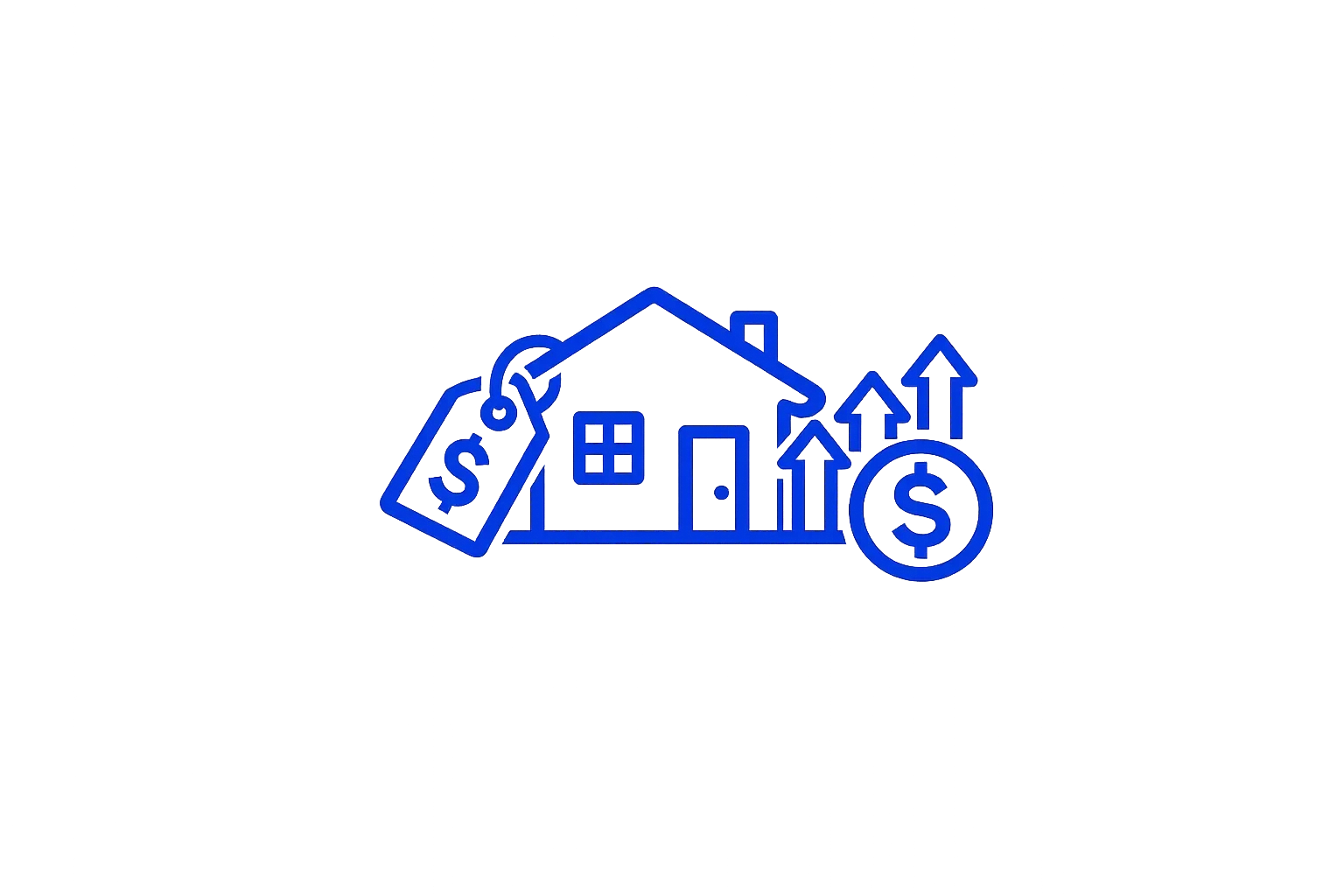 Market value of a home icon