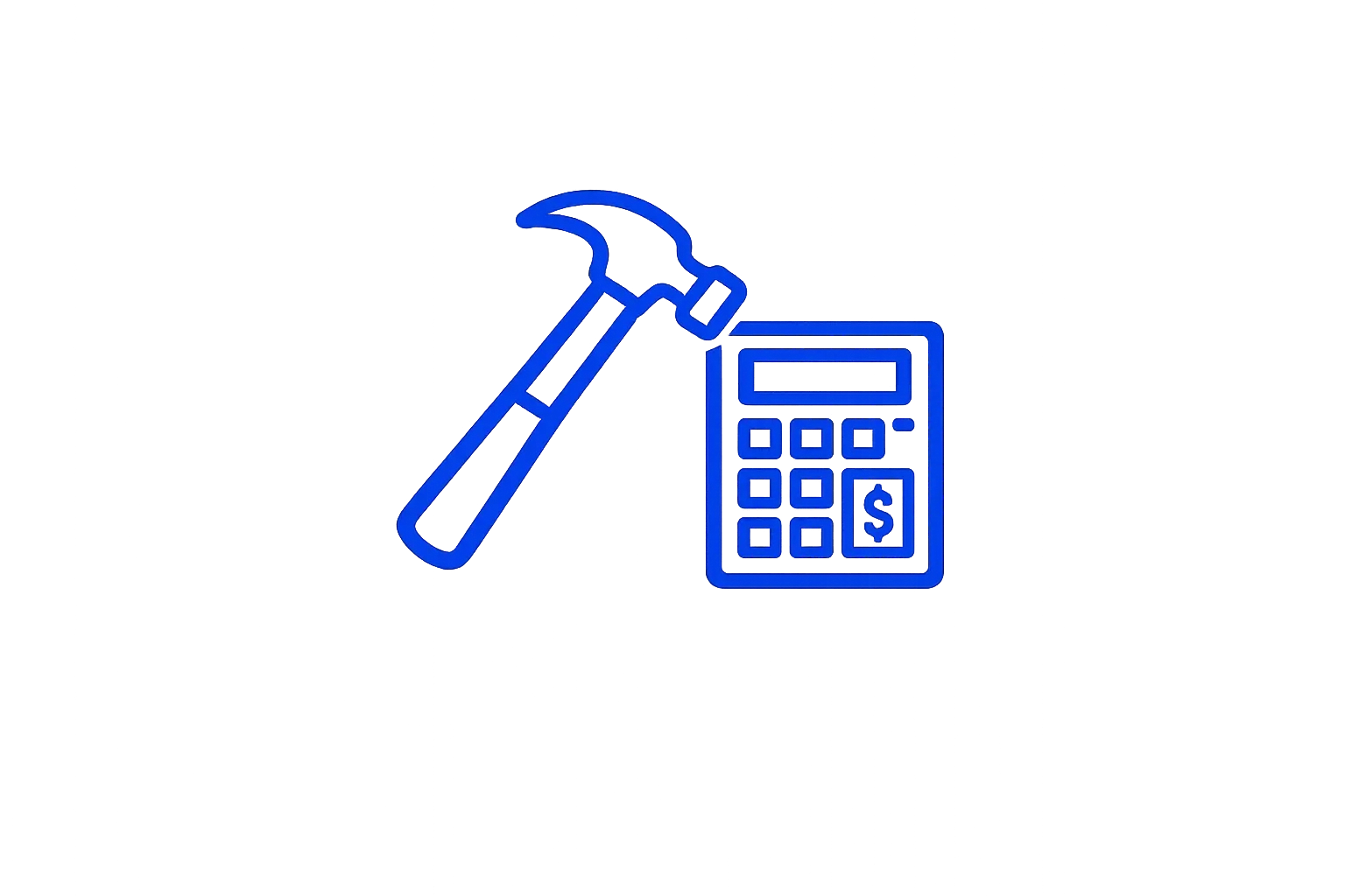 Rebuild cost insurance icon