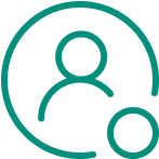 User icon with online indicator