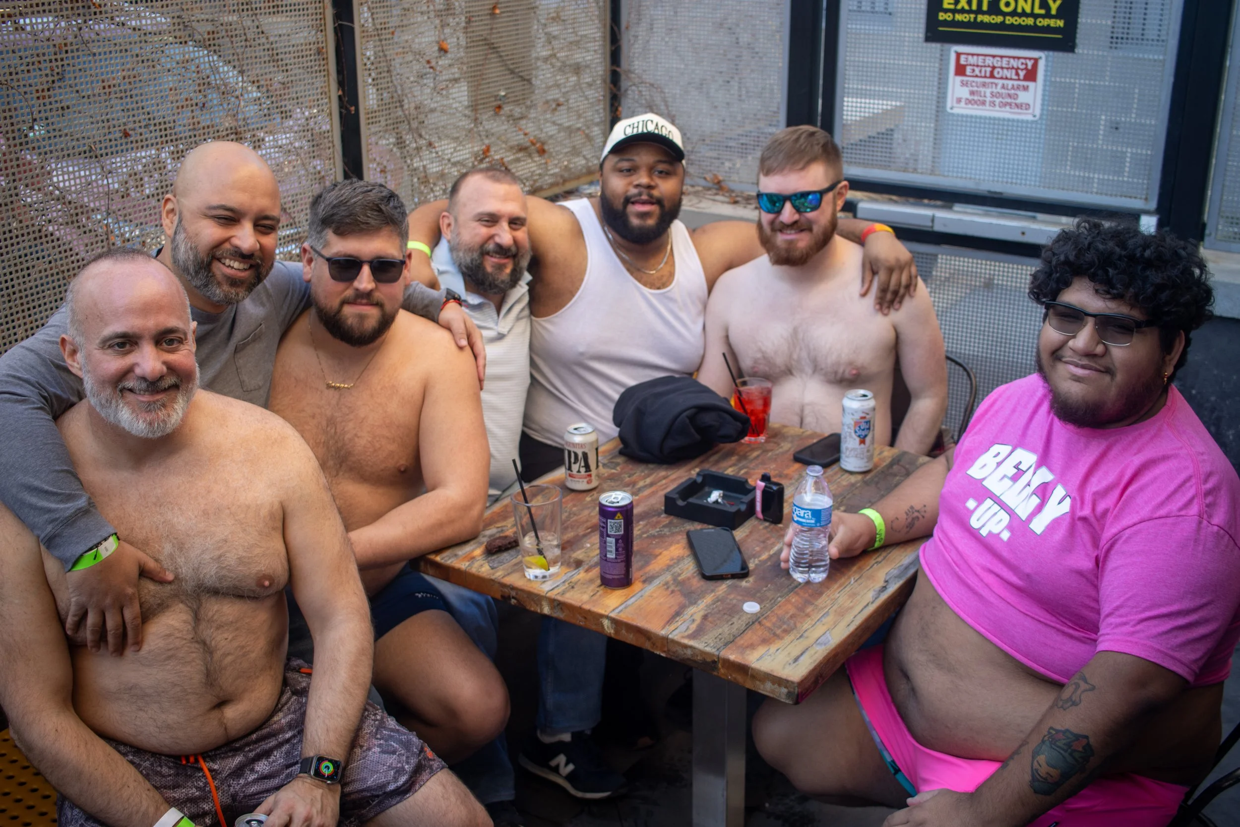 Guests gathered together on the Jackhammer Chicago patio