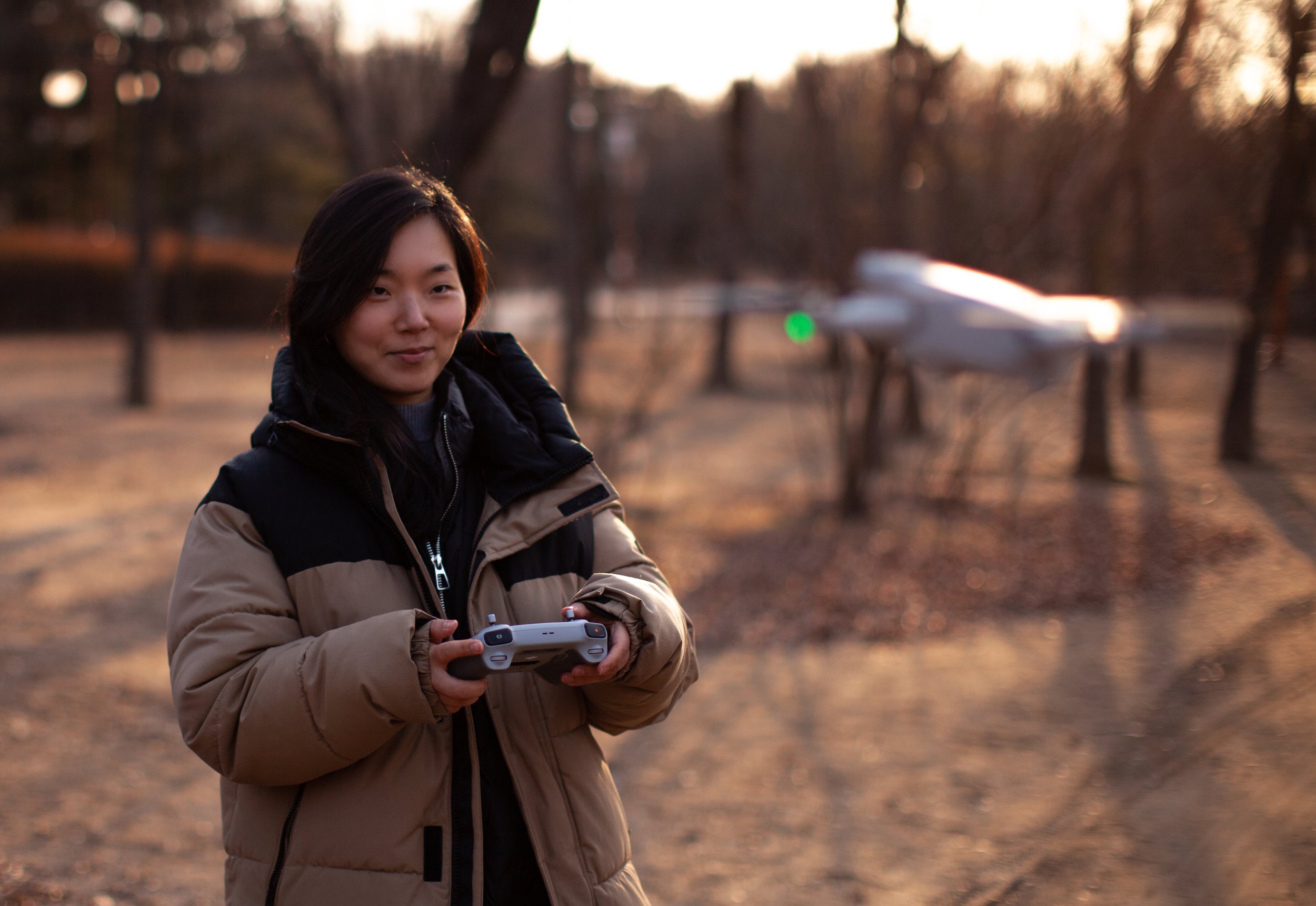 Licensed drone pilots on set