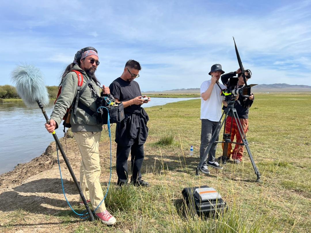 Documentary filming in the field