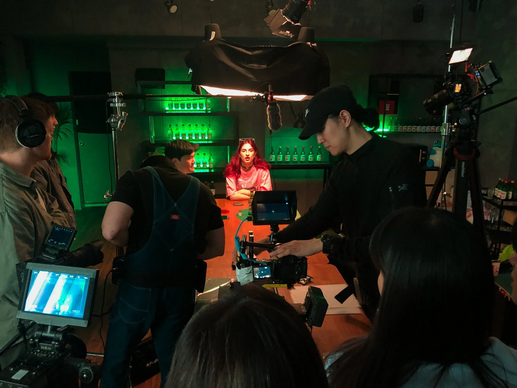 Behind the scenes on the Link & Drink shoot
