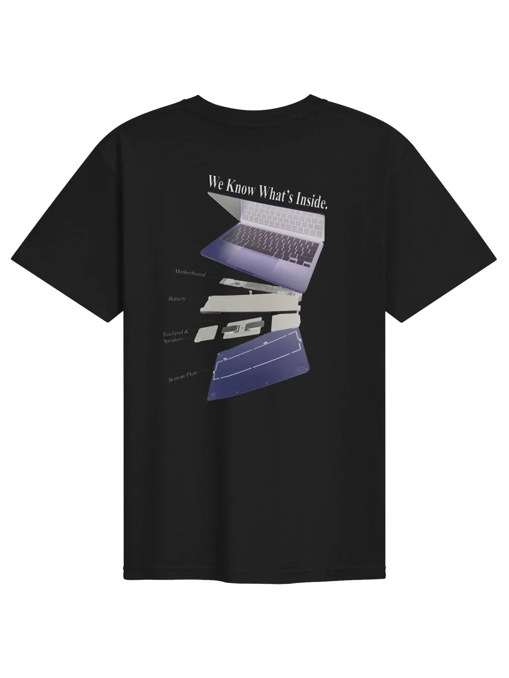 We Know What's Inside blue teardown T-shirt