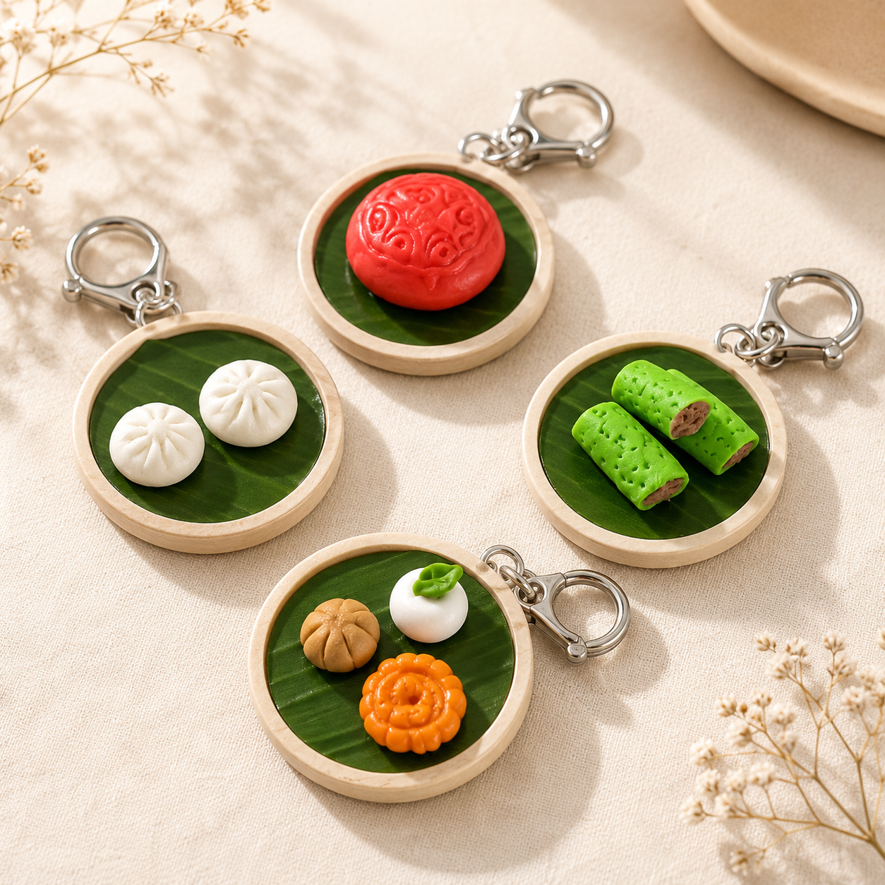 Miniature kueh keychain heritage craft workshop for festivals and community events in Singapore